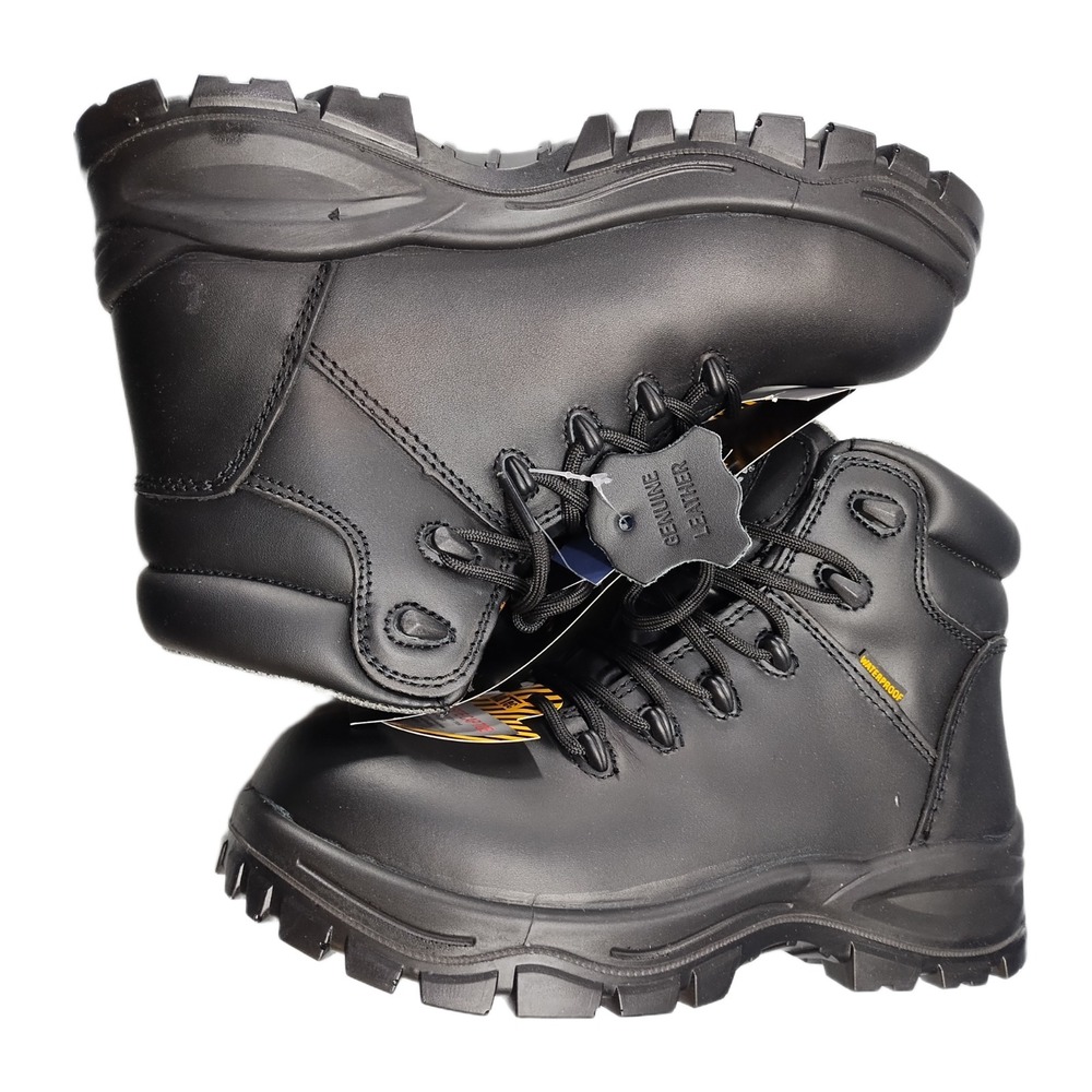 AdTec Work Boots Womens 8M Black Genuine Leather Waterproof Composite Toe 8903BK